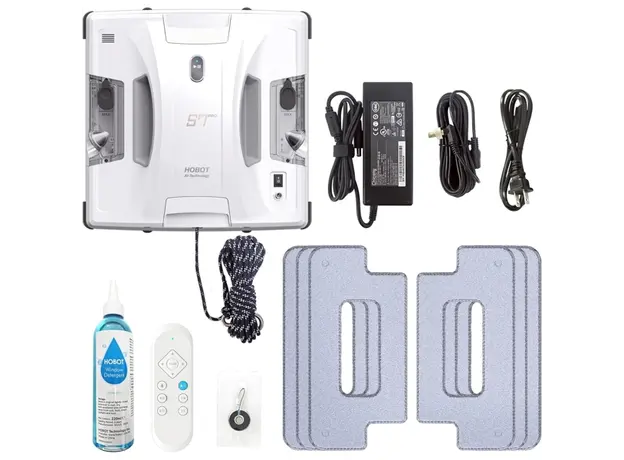 მინის საწმენდი რობოტი Hobot S7 Pro, 100W, 4800Pa, Dual Mop Polish Window Cleaning Robot, White, 3 image