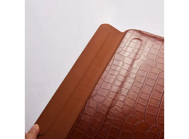 ნოუთბუქის ქეისი WiWU 13.3'' Skin Croco Geniunie Leather Sleeve Brown, 10 image