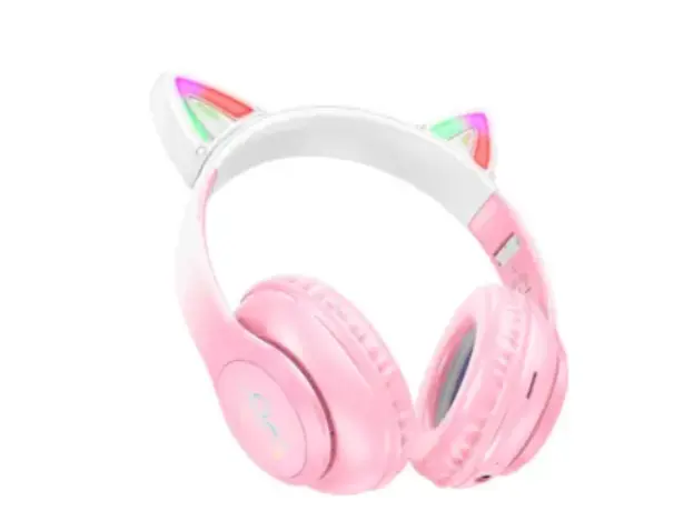 ყურსასმენი Hoco W42 Cat ears BT headphones cherry blossom, 2 image