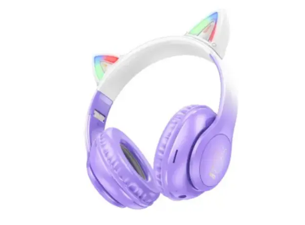 ყურსასმენი Hoco W42 Cat ears BT headphones purple grape, 2 image