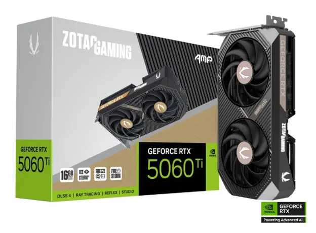 ვიდეო დაფა ZOTAC Graphic Adapter GeForce RTX 5060 Ti 16GB GDDR7 AMP, 2 image