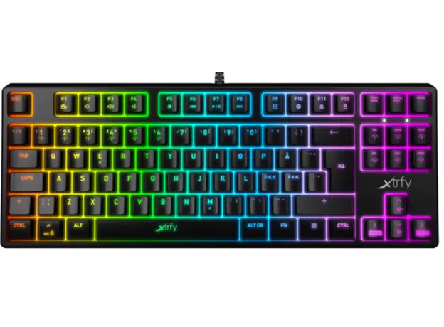კლავიატურა XTRFY Gaming keyboard K4 TKL RGB Kailh Red RU, 2 image