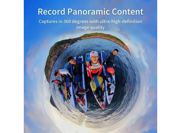 ექშენ კამერა KanDao Q23G-02 QooCam 3, 62MP, 360 Action Camera Travel Combo, Black, 15 image