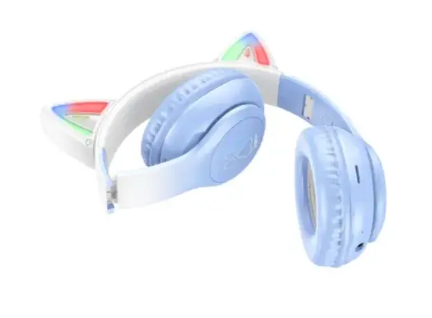 ყურსასმენი Hoco W42 Cat ears BT headphones crystal blue, 3 image
