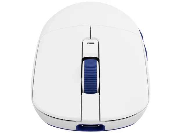 მაუსი Royal Kludge RK M30 Gaming Mouse Wireless, 2.4GHz, Bluetooth, USB White Blue, 4 image