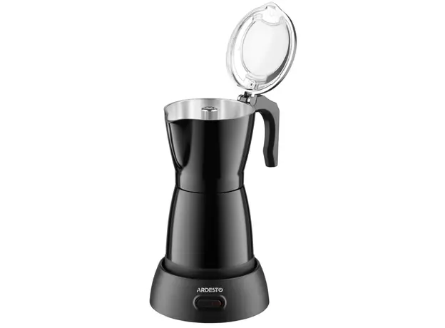 ყავის მადუღარა Ardesto coffee maker Electric moka pot. 0.3l, ground, black, 4 image