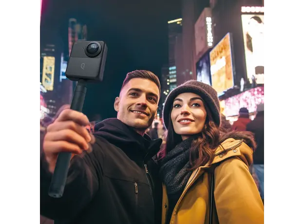 ექშენ კამერა KanDao Q23G-02 QooCam 3, 62MP, 360 Action Camera Travel Combo, Black, 12 image