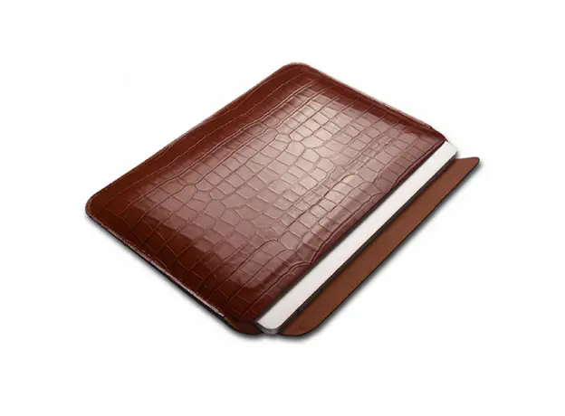 ნოუთბუქის ქეისი WiWU 13.3'' Skin Croco Geniunie Leather Sleeve Brown, 8 image