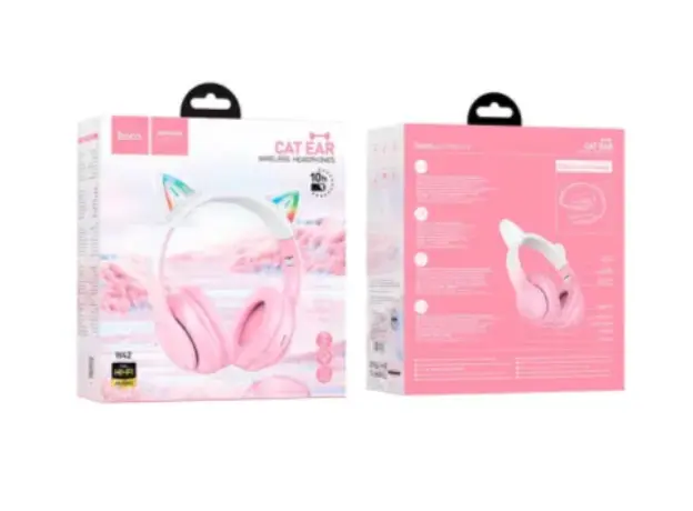 ყურსასმენი Hoco W42 Cat ears BT headphones cherry blossom, 4 image