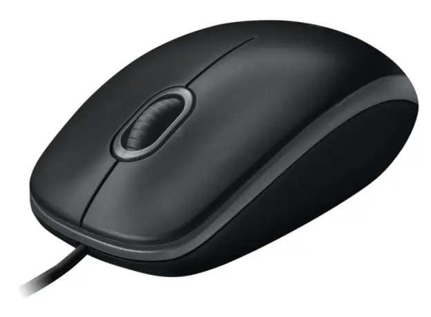 მაუსი LOGITECH B100 Corded Mouse - BLACK - USB - B2B, 3 image