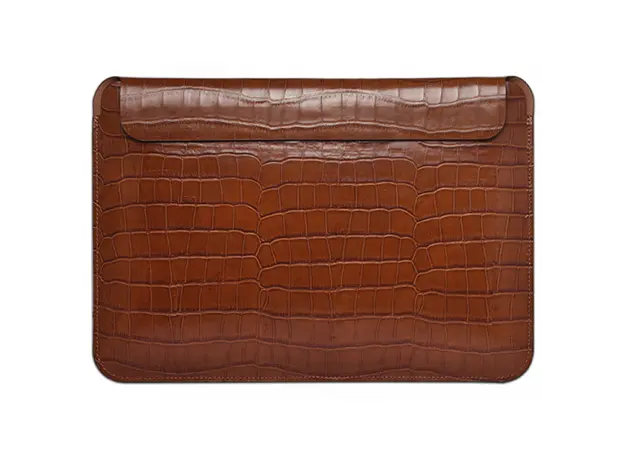 ნოუთბუქის ქეისი WiWU 13.3'' Skin Croco Geniunie Leather Sleeve Brown, 2 image