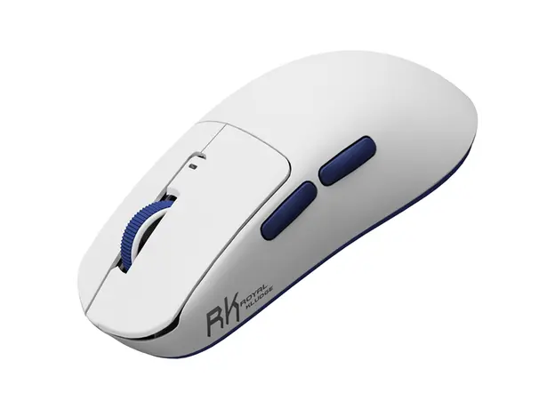მაუსი Royal Kludge RK M30 Gaming Mouse Wireless, 2.4GHz, Bluetooth, USB White Blue, 3 image