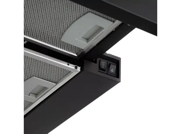 გამწოვი Ardesto Hood telescopic, 60cm, 450m3h, metal, 2х1W LED, button, black, 3 image