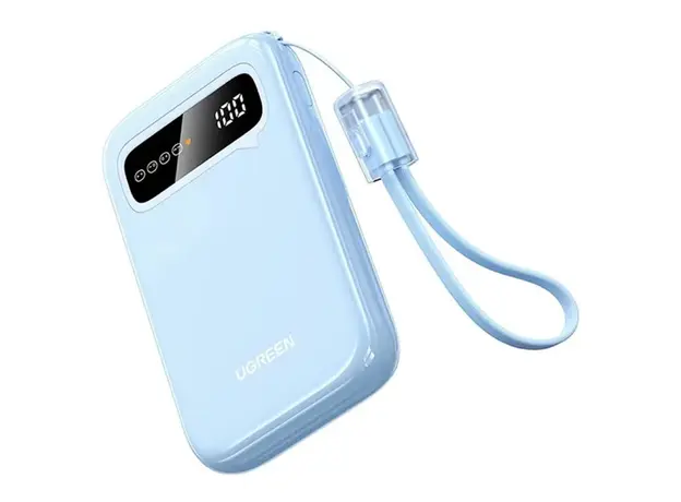 პორტატული დამტენი UGREEN PB522 (45423B), 10000mAh, USB, Type-C, Power Bank, Blue, 3 image