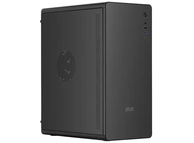 კომპიუტერის ქეისი 2E-V500B, PC case 2E Credo V500B without PSU, 1xUSB3.0, 1х USB 2.0, 1xUSB Type-C, 1x120mm, VGA 310mm, ATX, black, 2 image