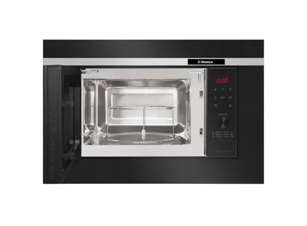 ჩასაშენებელი მიკროტალღური ღუმელი Hansa built-in, 20L, electrical control, 700W, grill, display, button opening, black, 4 image
