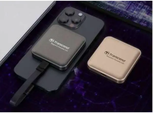 გარე მყარი დისკი Transcend 1TB, External SSD, ESD420C, USB 20Gbps, Type C,Magsafe,Iron Gray, 5 image