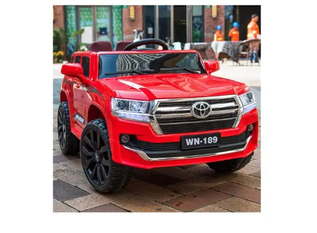 ბავშვის ელექტრო მანქანა TOYOTA D-189 კაუჩუკის საბურავებით.ტყავის სკამით., 4 image