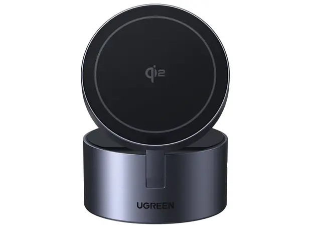 უსადენო დამტენი UGREEN W712 (65148) Magflow Qi2.2, 15W, 3in1 Wireless Charger, Grey, 3 image
