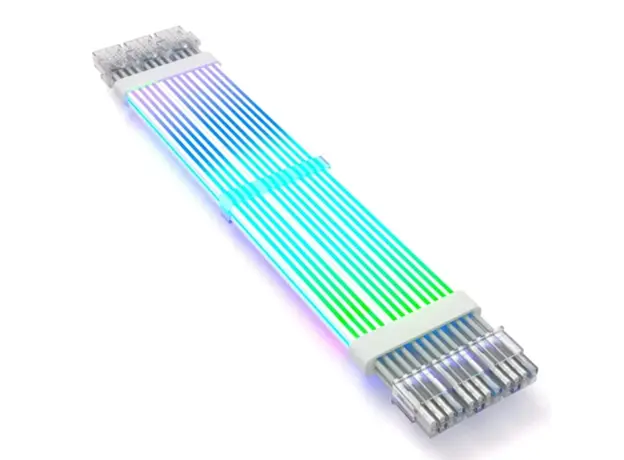 PSU კაბელის დამაგრძელებელი Asiahorse RGB DualSR 3x8pin White, 2 image