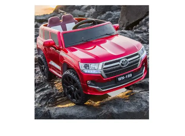 ბავშვის ელექტრო მანქანა TOYOTA D-189 კაუჩუკის საბურავებით.ტყავის სკამით., 3 image