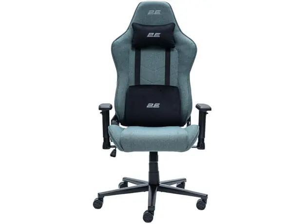სათამაშო სავარძელი 2E GAMING Chair BUSHIDO Lite, fabric, 2D-Armrests, dark green, 2 image