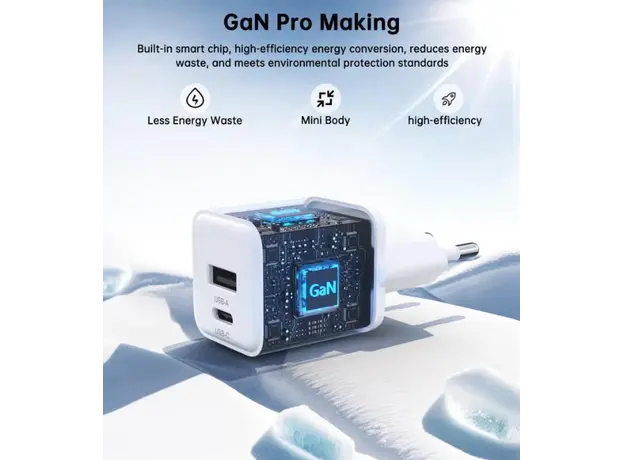 ადაპტერი CHOETECH PD5012 NexGen Mini PD30W/White, 5 image