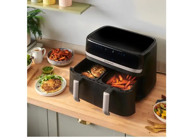 აეროგრილი Russell Hobbs 27680-56/RH Satisfry Dual Basket Air Fry, 9 image