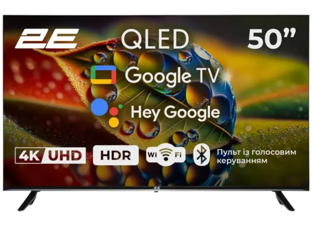 ტელევიზორი TV Set 50" 2E QLED 4K 60Hz Smart Google TV Black
