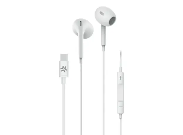 ყურსასმენი Celly DROP STEREO EARPHONES USB-C WHITE