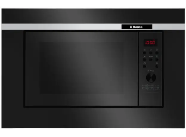ჩასაშენებელი მიკროტალღური ღუმელი Hansa built-in, 20L, electrical control, 700W, grill, display, button opening, black