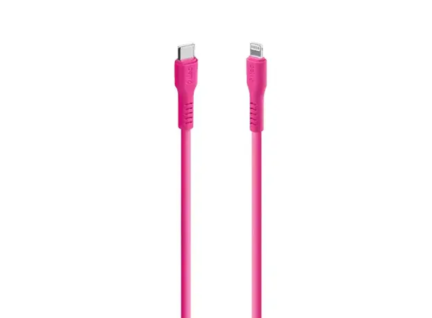 კაბელი TTEC USB-C - LIGHTNING CHARGE/DATA CABLE, 120CM NEON PINK