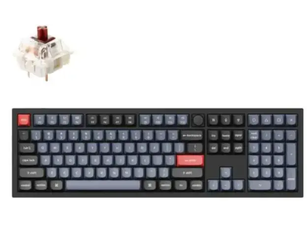 კლავიატურა Keychron Q6 104Key, Gateron G PRO Brown, Hot-Swap, QMK, Knob, USB-A, EN, RGB, 2 image