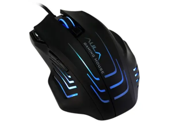 მაუსი AULA S18 Black-Rainbow Backlight Wired Gaming Mouse Black