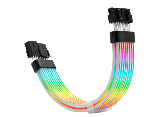 PSU კაბელის დამაგრძელებელი Asiahorse RGB DualSR 2x8pin Black