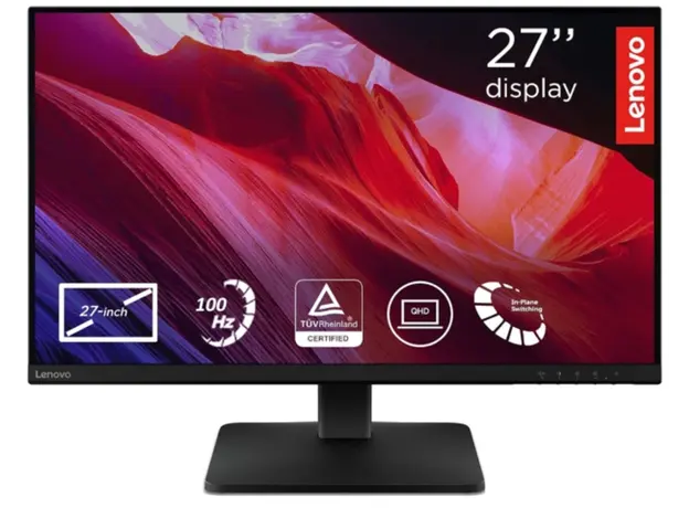 მონიტორი Lenovo L27qe 2560x1440 250 cd/m² IPS 4ms 100Hz Raven Black, 2 image