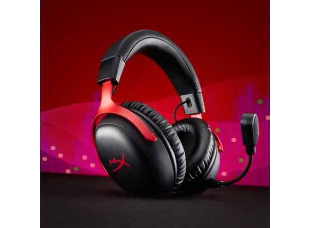 HyperX Cloud III S Wireless - Gaming Headset Black-Red, 6 image