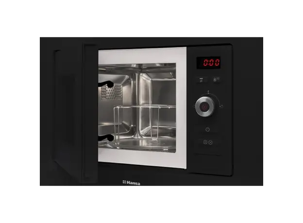 ჩასაშენებელი მიკროტალღური ღუმელი Hansa built-in, 20L, electrical control, 800W, grill, display, button opening, black, 4 image