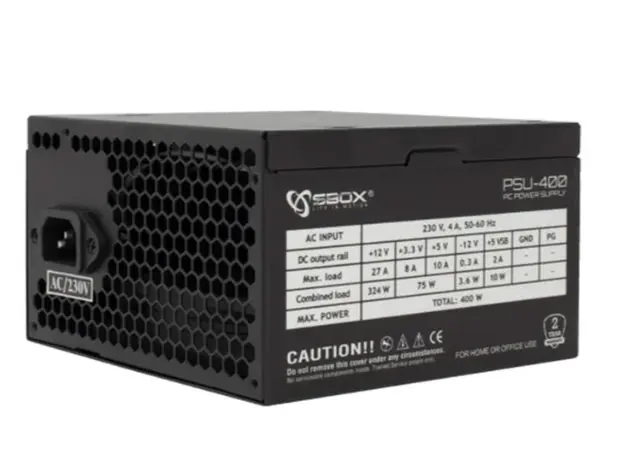 კომპიუტერის ქეისი SBOX PC CASE PCC-180 ATX + POWER SUPPLY PSU-400, 6 image