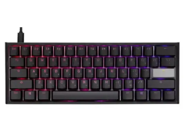 კლავიატურა Ducky One 2 Mini Cherry Red RGB LED UA/RU Black-White, 2 image