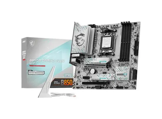 დედა დაფა MSI Motherboard B850M GAMING PLUS WIFI sAM5 B850 4xDDR5 M.2 HDMI DP WiFi BT mATX, 3 image