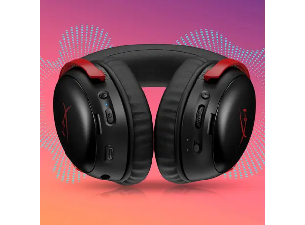 HyperX Cloud III S Wireless - Gaming Headset Black-Red, 4 image