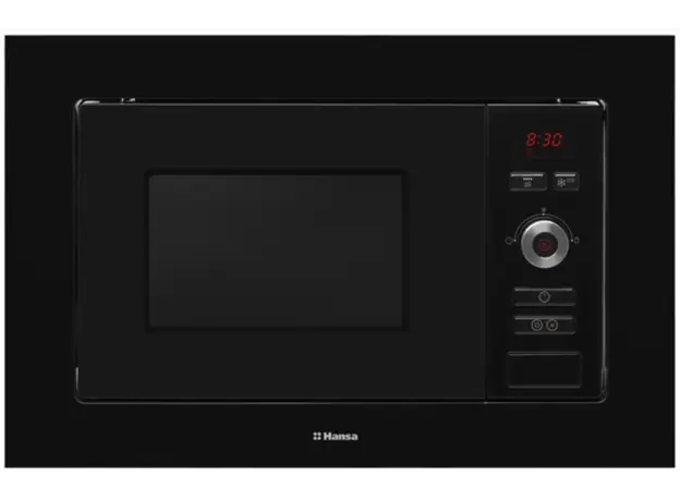 ჩასაშენებელი მიკროტალღური ღუმელი Hansa built-in, 20L, electrical control, 800W, grill, display, button opening, black
