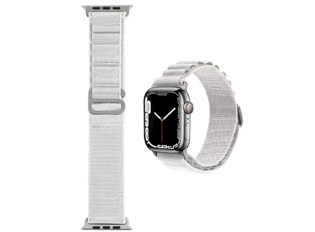 სმარტ საათის სამაჯური WiWU Nylon Watch Band for Apple Watch 42/44/45/49 White