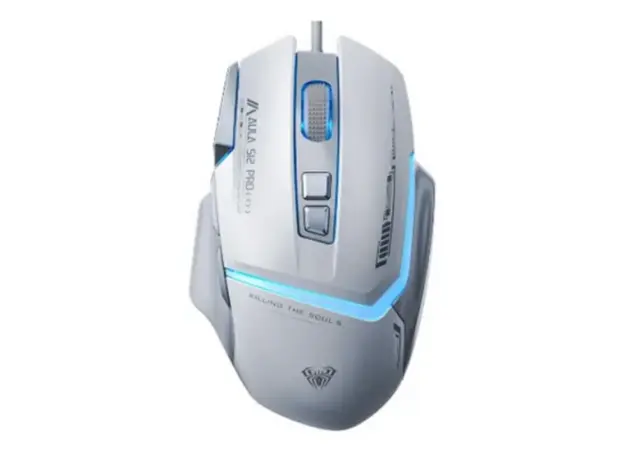 მაუსი AULA S12 Pro Wired RGB Gaming Mouse White/Gray
