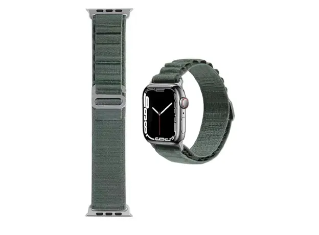 სმარტ საათის სამაჯური WiWU Nylon Watch Band for Apple Watch 42/44/45/49 Green, 2 image