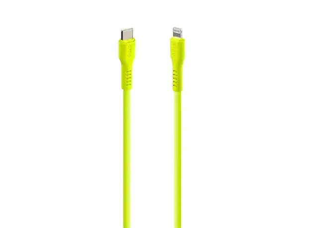 კაბელი TTEC USB-C - LIGHTNING CHARGE/DATA CABLE, 120CM NEON YELLOW