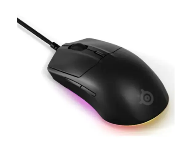 მაუსი SteelSeries Mouse Rival 3 Gen 2, RGB, USB-A, black, 4 image