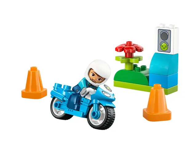 ლეგო LEGO Constructor DUPLO Town Blue Police Motorcycle, 4 image