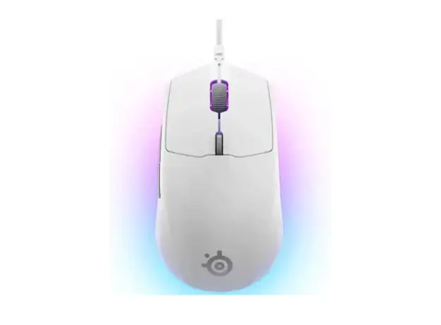 მაუსი SteelSeries Mouse Rival 3 Gen 2, RGB, USB-A, white